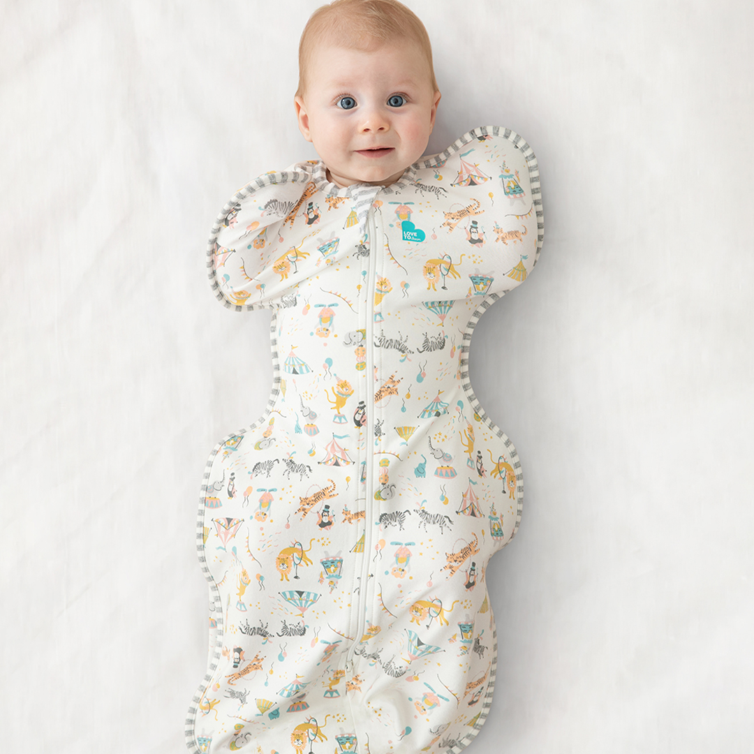 Swaddle Up™ 1.0 TOG Circus White - Designer Collection - SMALL