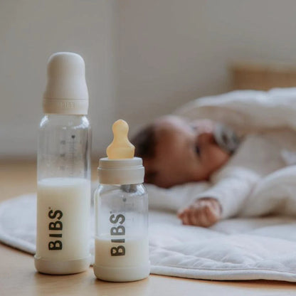 Baby Glass Bottle Complete Set 225ml - Ivory