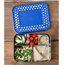 Load image into Gallery viewer, Large Cinco Bento Box - Blue Dots
