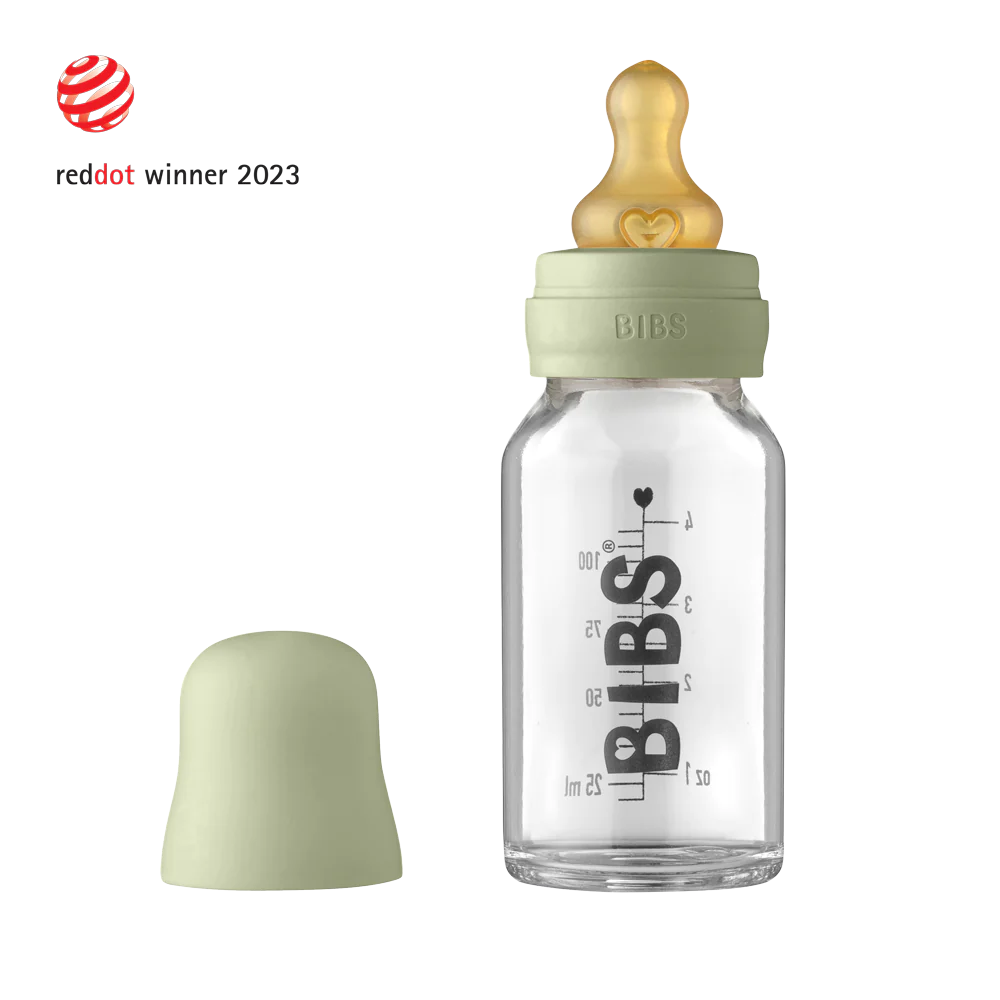 Baby Glass Bottle Complete Set 110ml - Sage