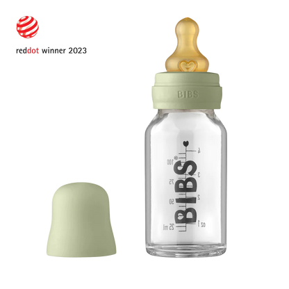 Baby Glass Bottle Complete Set 110ml - Sage