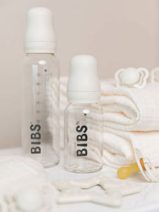 Baby Glass Bottle Complete Set 110ml - Ivory