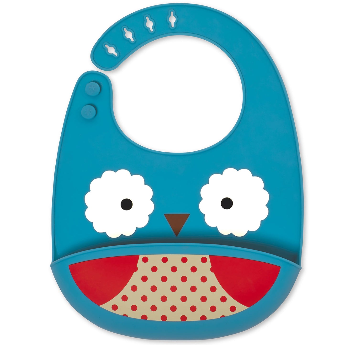 Zoo Fold & Go Silicone Bib - Owl