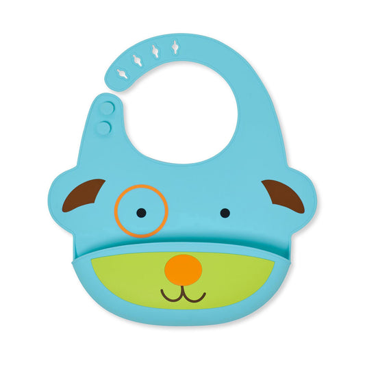 Zoo Fold & Go Silicone Bib - Dog