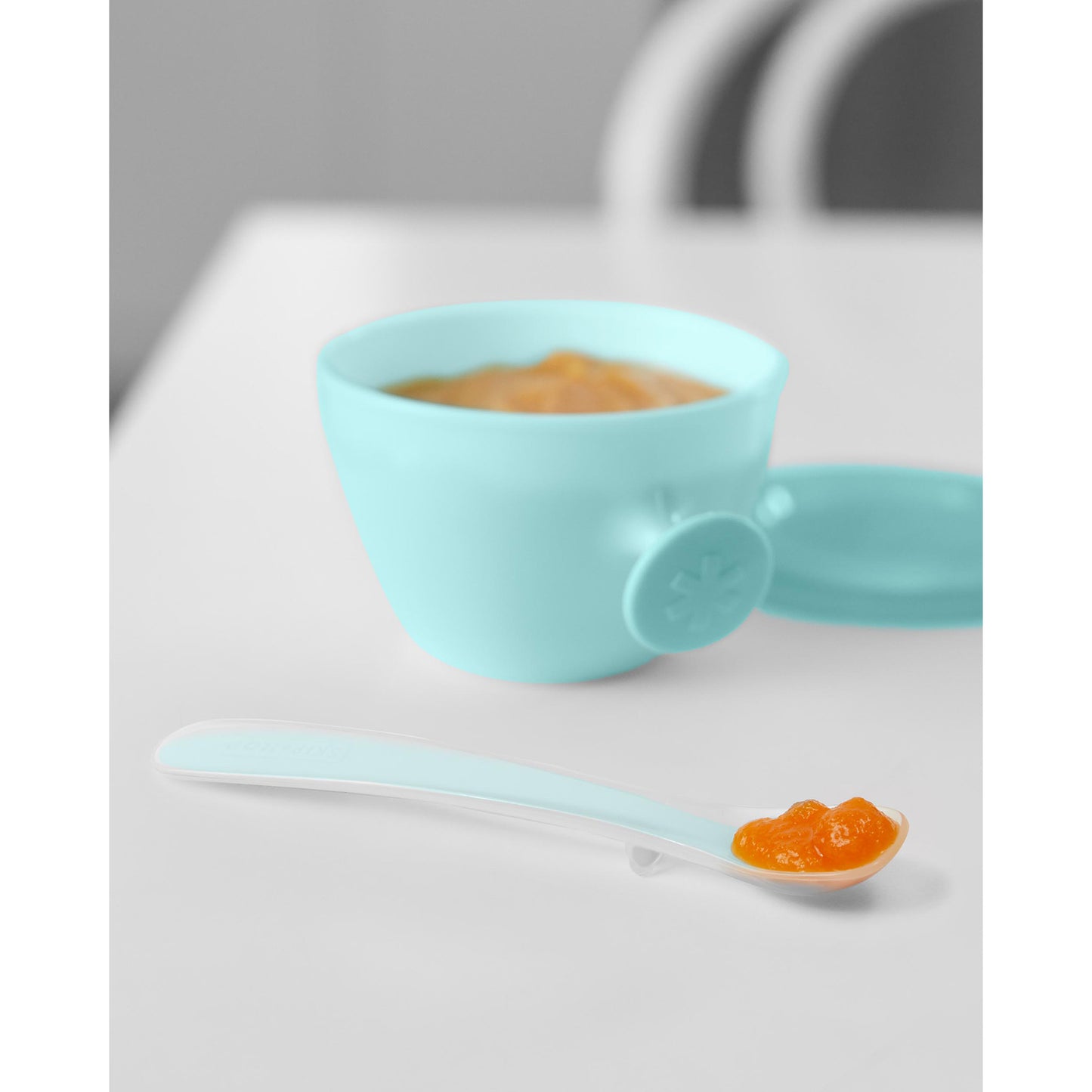 Easy-Feed Spoons-Grey/Soft Teal