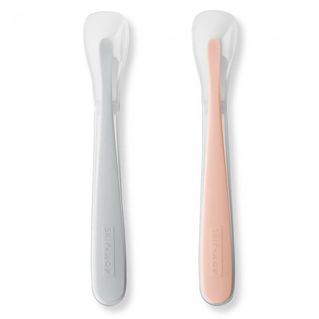 Easy-Feed Spoons-Grey/Soft Coral