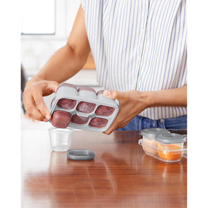 Easy-Fill Freezer Trays-Grey/Coral