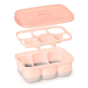 Easy-Fill Freezer Trays-Grey/Coral
