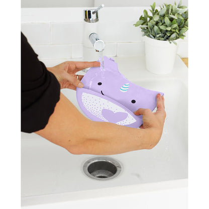 Zoo Fold & Go Silicone Bib - Narwhal