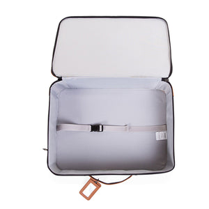 Mini Traveller Kids Suitcase - Grey Off White