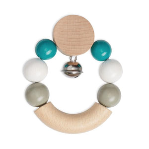 Wooden Teether with Bell - Petroleum