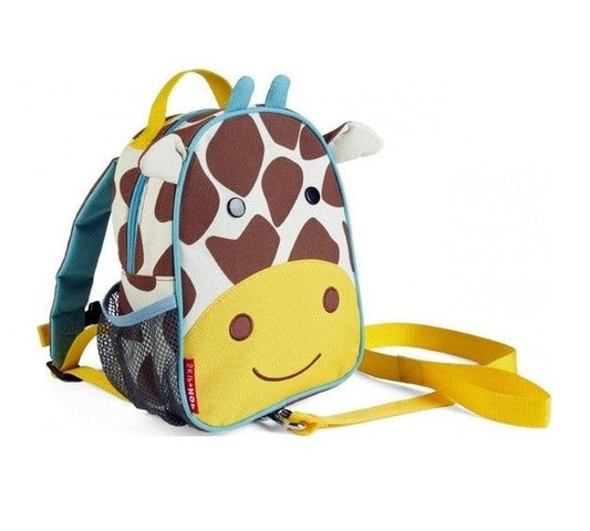 Mini Backpack With Safety Harness - Giraffe