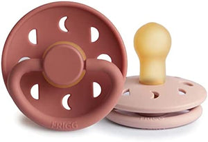 FRIGG - Moon Latex Baby Pacifier - Size 1 - Blush / Powder Blush
