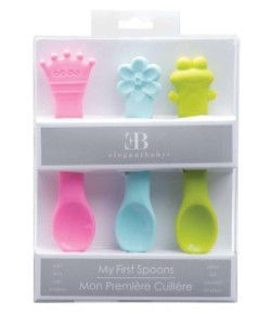 Baby Silicone Spoon Set - Girl