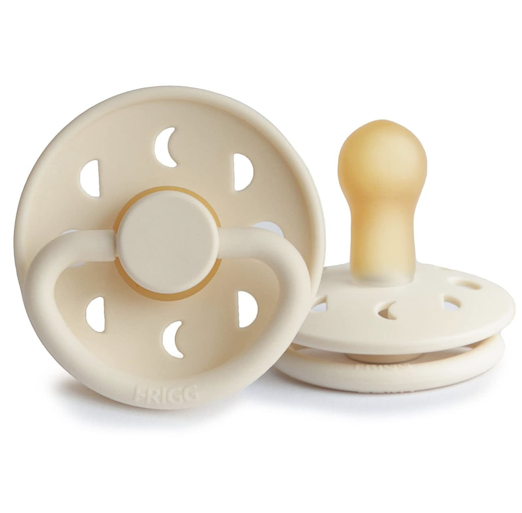 FRIGG - Moon Latex Baby Pacifier - Size 1 - Cream