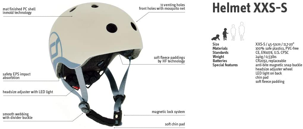 Baby Helmet XXS-S - Ash