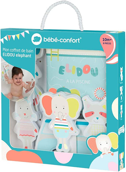 Elidou Baby Bath Toy Set, Bath Book and Bath Puzzle