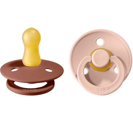 BIBS Colour Pacifier - Size 1 - Woodchuck/Blush