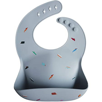 Silicone Baby Bib - Retro Cars