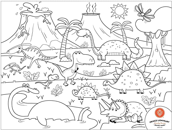 Color & Draw Placemat - Dino