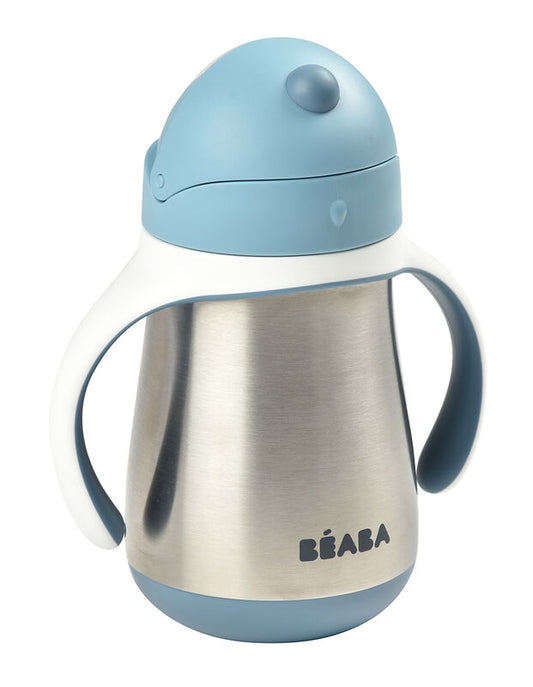 Stainless Steel Straw Cup - Blue