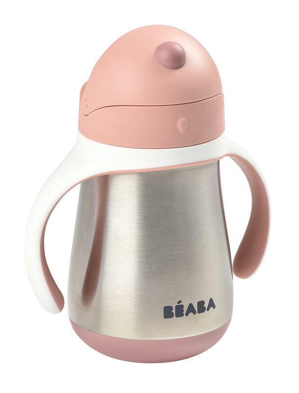 Stainless Steel Straw Cup - Pink