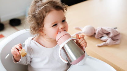 Stainless Steel Straw Cup - Pink