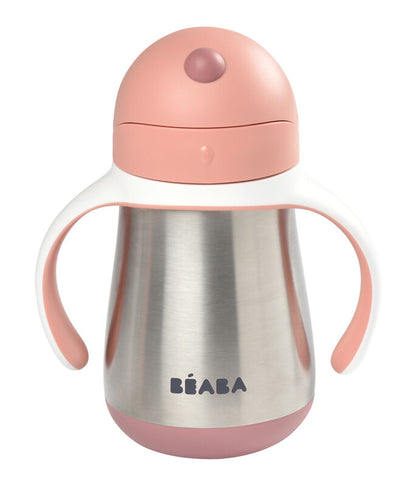Stainless Steel Straw Cup - Pink