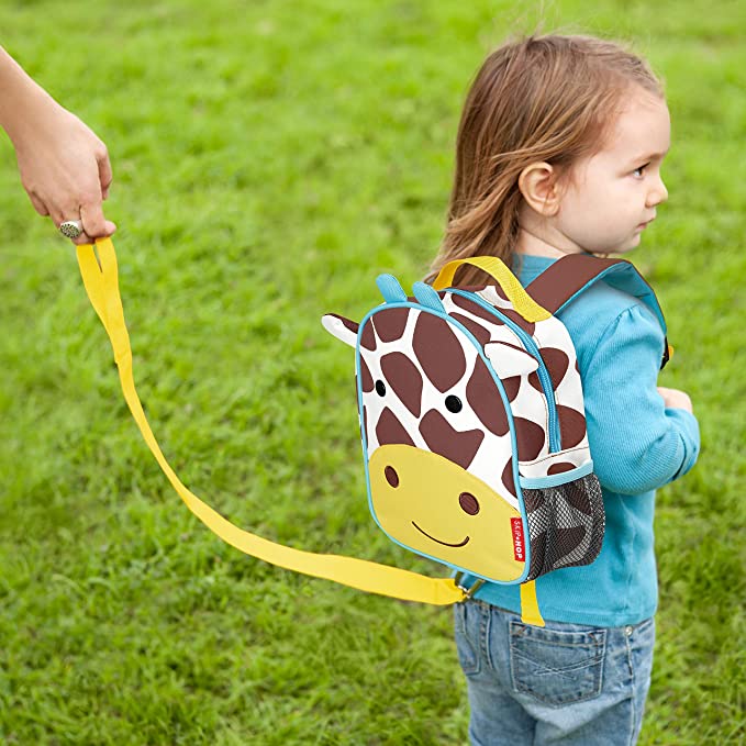 Mini Backpack With Safety Harness - Giraffe