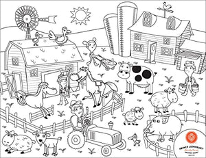 Color & Draw Placemat - Farm