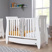 Load image into Gallery viewer, Katie Mini Sleigh Cot Bed with Under Bed Drawer - White
