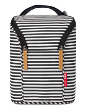 Load image into Gallery viewer, Grab &amp; Go Double Bottle Bag - Black &amp; White
