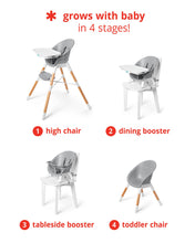Load image into Gallery viewer, EON 4-In-1 High Chair - Grey/White
