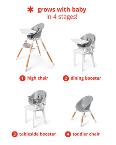EON 4-In-1 High Chair - Grey/White