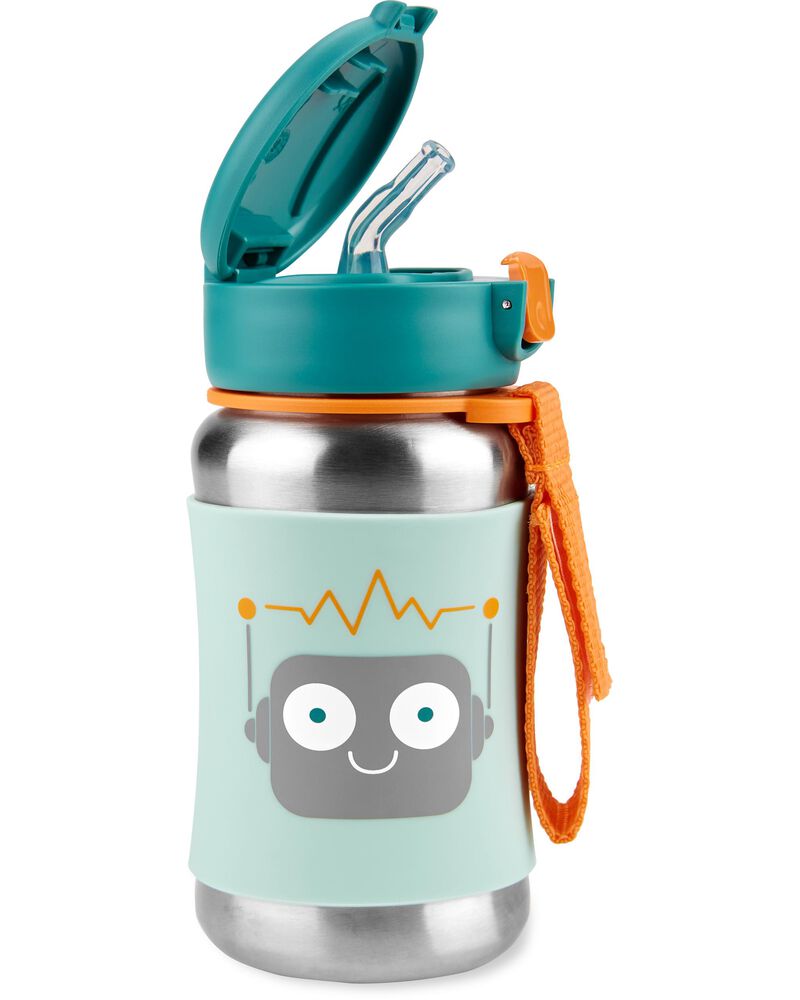 Spark Style Stainless Steel Straw Bottle - Robot