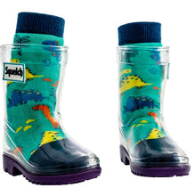 Load image into Gallery viewer, Cute Dinos Tot Welly Socks

