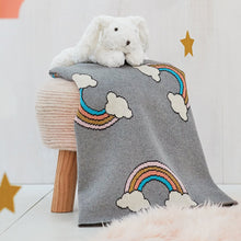 Load image into Gallery viewer, Rainbow Knit Baby Blanket
