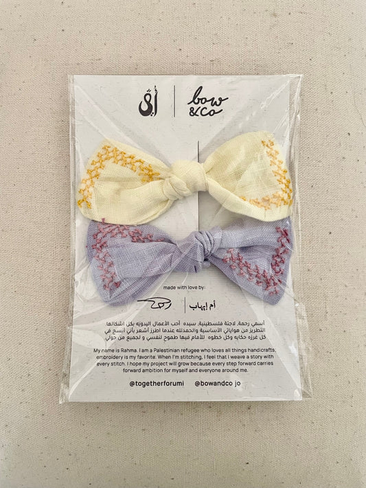 Bow - Yellow & Lilac