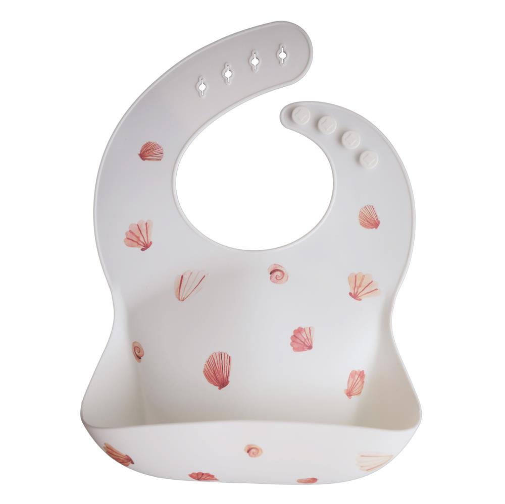 Silicone Baby Bib - Light Shell