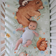 Load image into Gallery viewer, Enchanted Meadow - Crib Fitted Sheet
