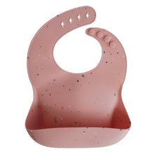 Load image into Gallery viewer, Silicone Baby Bib - Powder Pink Confetti
