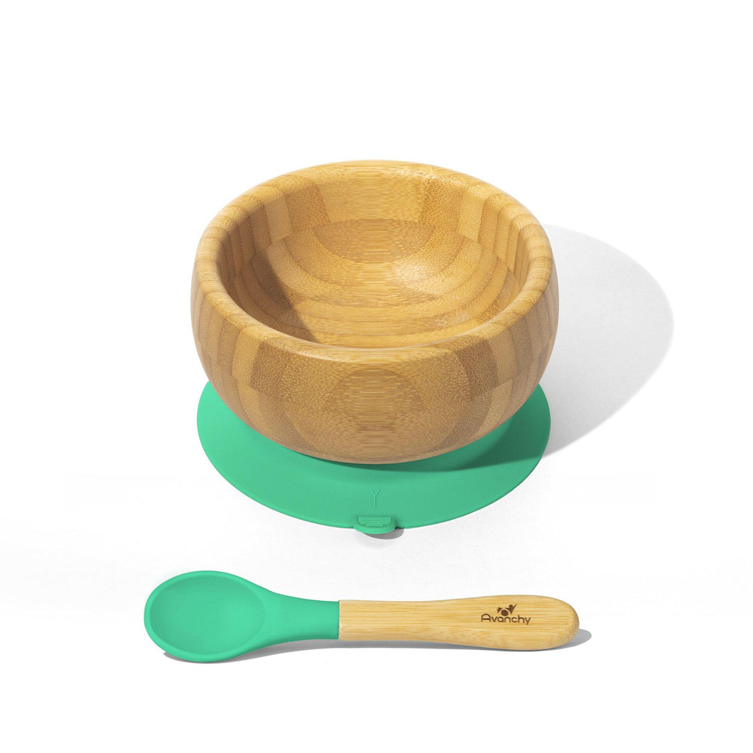 Bamboo Suction Baby Bowl + Spoon