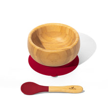 Load image into Gallery viewer, Bamboo Suction Baby Bowl + Spoon
