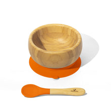 Load image into Gallery viewer, Bamboo Suction Baby Bowl + Spoon
