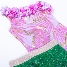 Load image into Gallery viewer, Hula One Shoulder w/Fringe Skirt Lavender
