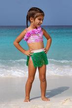 Load image into Gallery viewer, Hula Bikini w/Fringe Skirt Lavender
