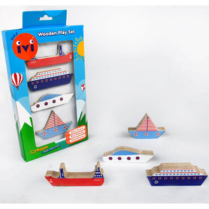 Wooden Ships Playset