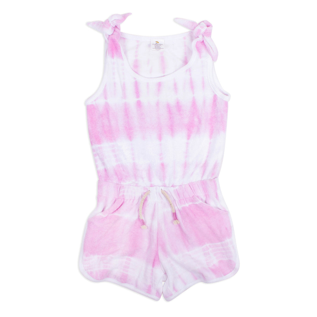 Terry Tie Dye Romper - Purple