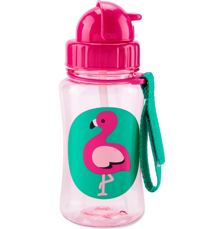 Zoo Straw Bottle Flamingo