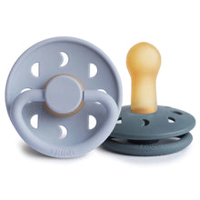 Load image into Gallery viewer, FRIGG - Moon Latex Baby Pacifier - Size 2 - Powder Blue / Slate
